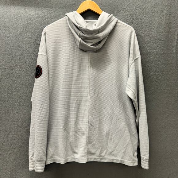 Nike Training Hoodie Mens Large Loose Fit Thermal Dri Fit Pullover Light Gray - Picture 3 of 9